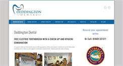 Desktop Screenshot of deddingtondental.co.uk
