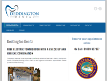 Tablet Screenshot of deddingtondental.co.uk
